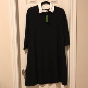 Black Kate spade dress with white collar. NWT